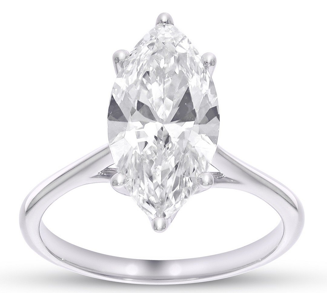 LG - 14K 3.00CT D-RING LDS MARQ CERTIFIED